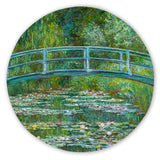 Monet's "Water Lily Pond" Round Sand-Free Towel