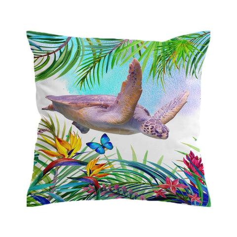 Floating with a Tropical Butterfly Cushion Cover