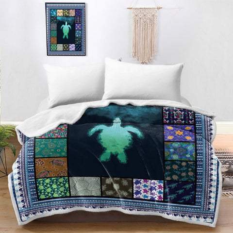 Sea Turtle Dreams Bedspread Blanket