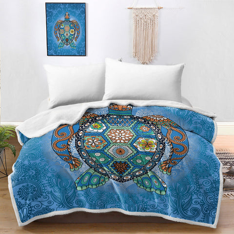 Turtle Totem Bedspread Blanket