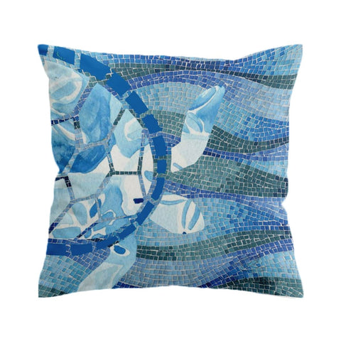 Sea Turtle Mosaic Cushion Cover