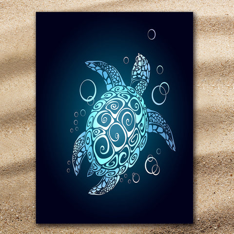 Black Turtle Twist Extra Large Towel