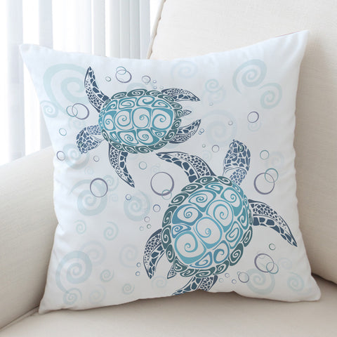 The Sea Turtle Twist Cushion Cover