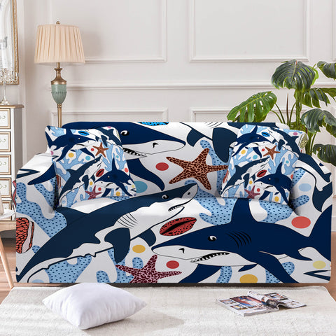 Sassy Sharks Couch Cover