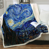 Van Gogh's Starry Night Soft Sherpa Blanket