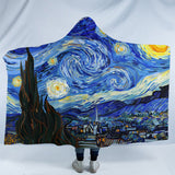 Van Gogh's Starry Night Cosy Hooded Blanket