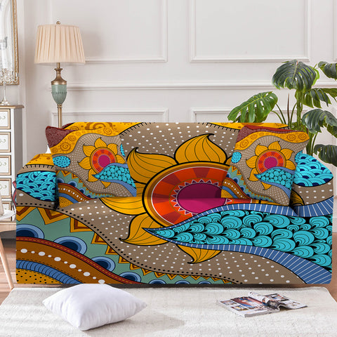Sea, Sand & Sunflowers Couch Cover