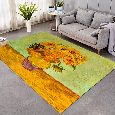 Van Gogh's Sunflowers Floor Mat