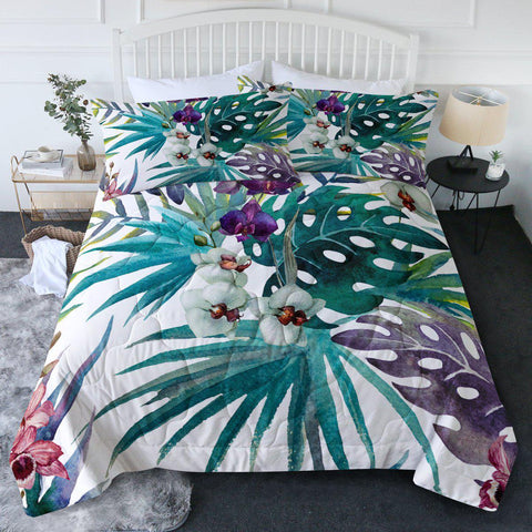 Tropical Orchids New Quilt Set