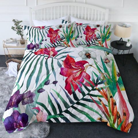 Tropical Floral New Quilt Set