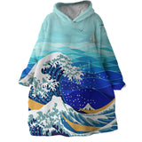The Great Wave Wearable Blanket Hoodie