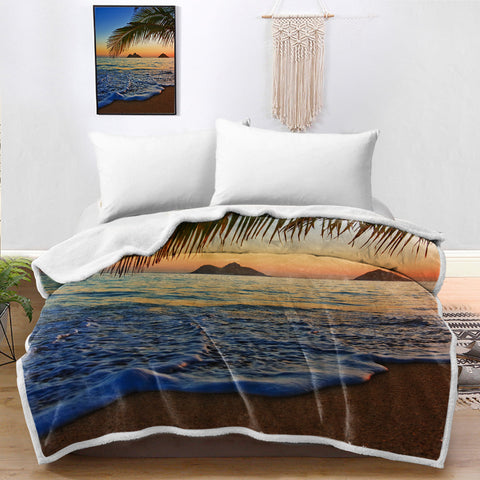 Tropical Sunset Bedspread Blanket