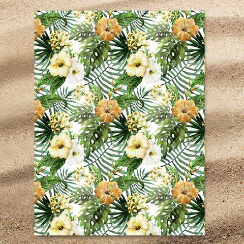 Hibiscus Tropics Jumbo Beach Towel