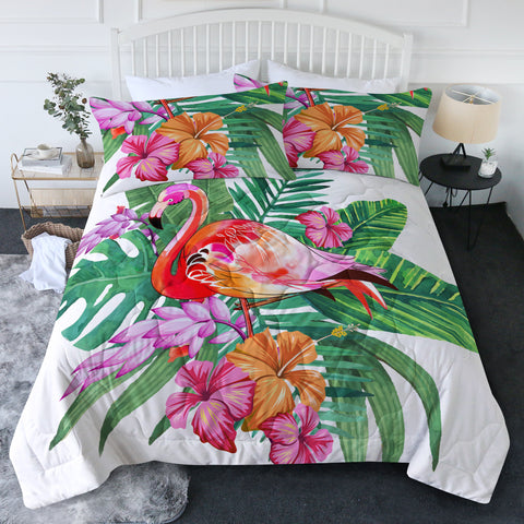 Tropical Flamingo New Quilt Set