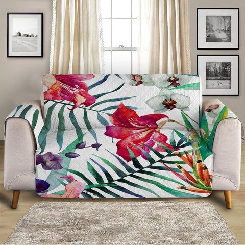 Tropical Floral Sofa Cover