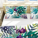 Tropical Orchids Reversible Bed Cover Set