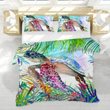 Tropical Sea Turtle Reversible Bed Cover Set
