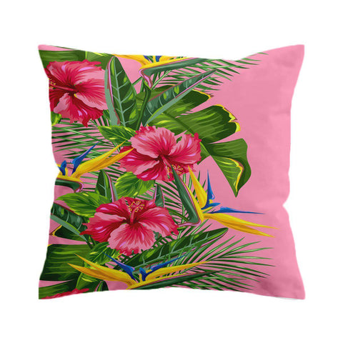 Tropical Weekend Pink Cushion Cover