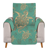 Turtles in Turquoise Sofa Cover
