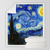 Van Gogh's Starry Night Soft Sherpa Blanket