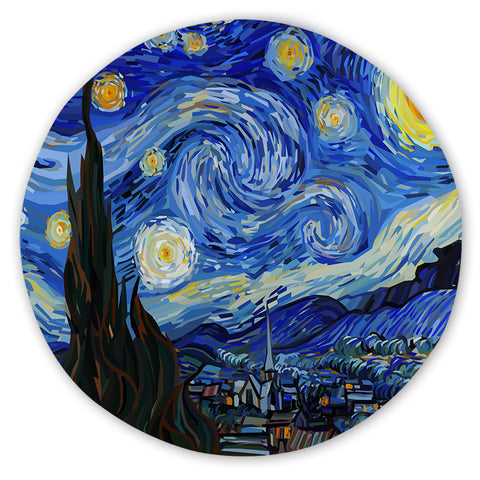 Van Gogh "Starry Night" Round Sand-Free Towel