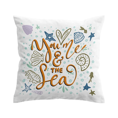 You, Me and the Sea Cushion Cover